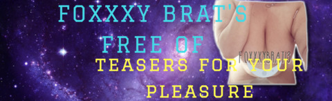 Foxxxy Brat FREE @foxxxybratfree cover picture